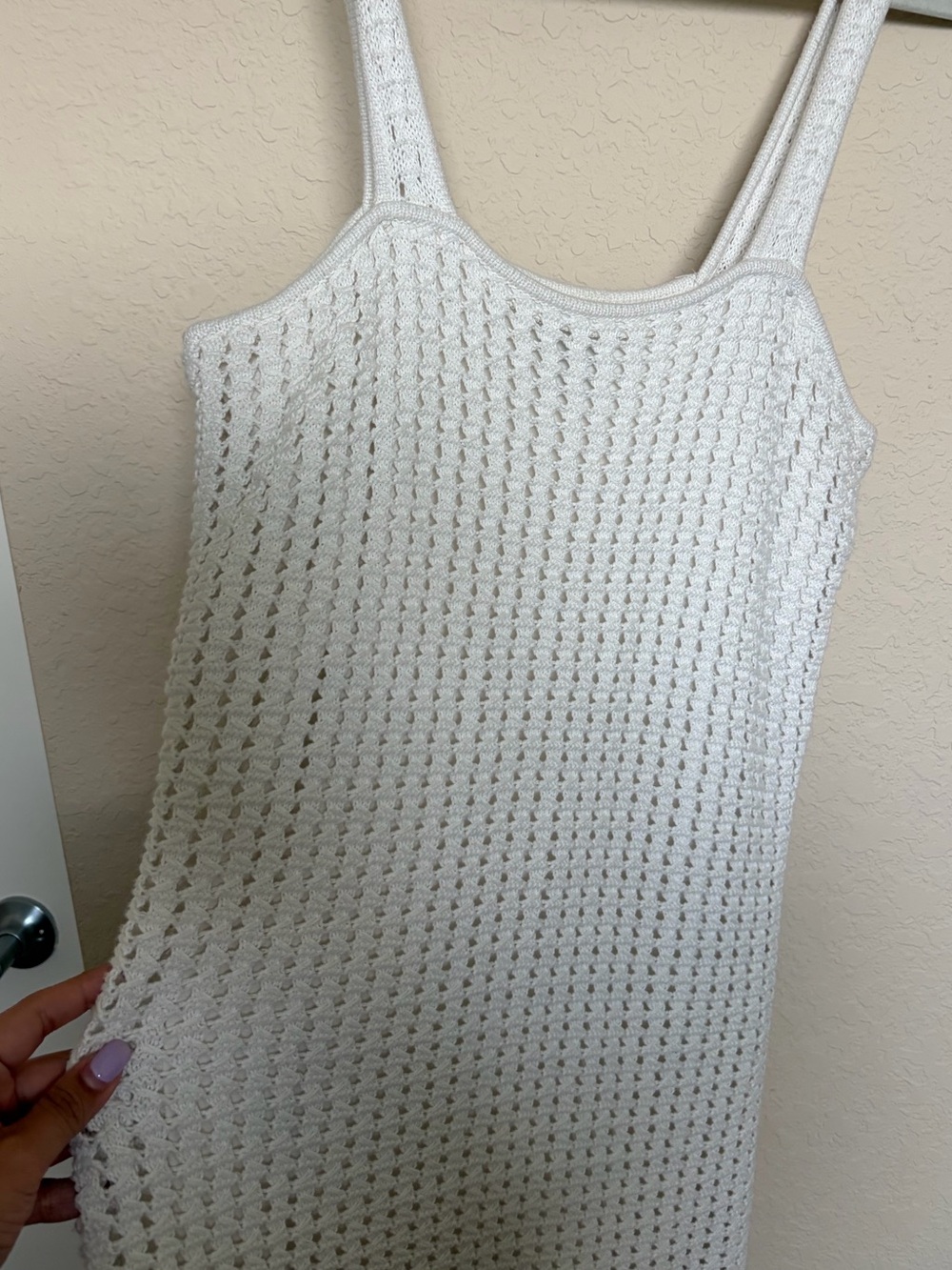 GAP White Crochet Sleeveless Mini Dress - Picture 5 of 8